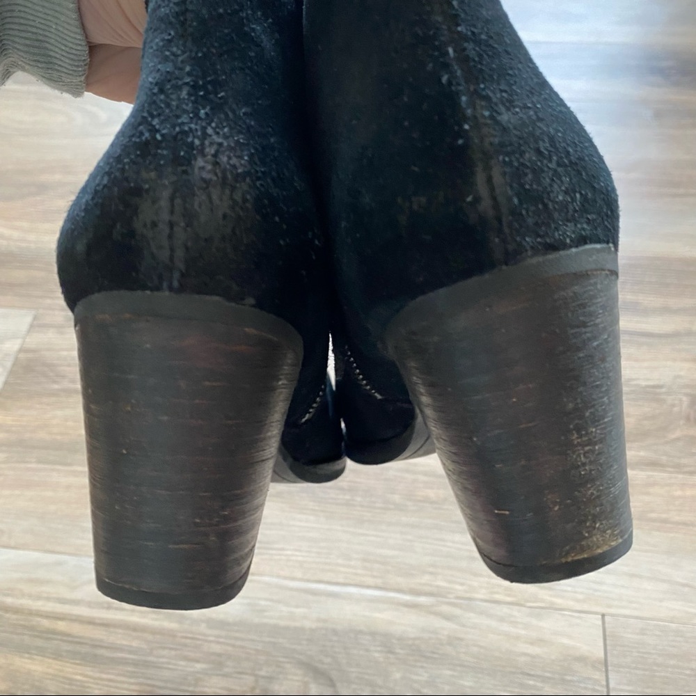 Dolce Vita Real Leather Suede Ankle Heeled Booties - Picture 5 of 12